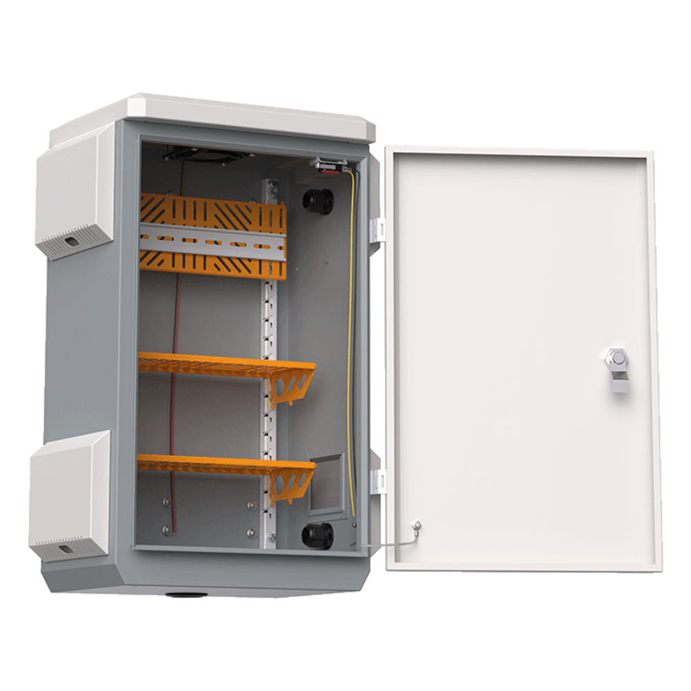 Gabinete Exterior IP55 / Acero SPCC 680 x 480 x 315 mm / Rieles DIN / 4 Placas Laterales / Microswitch WI-TEK - Imagen 3