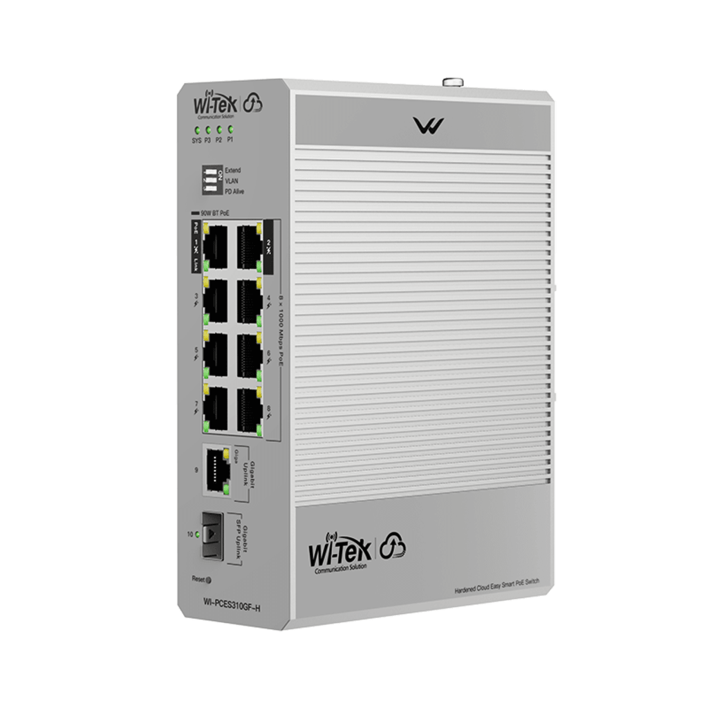 Switch Industrial PoE / 8 Puertos Gigabit PoE / 110W-270W Budget / SFP / DIN-Rail / -30°C a 65°C / Fanless WI-TEK - Imagen 4