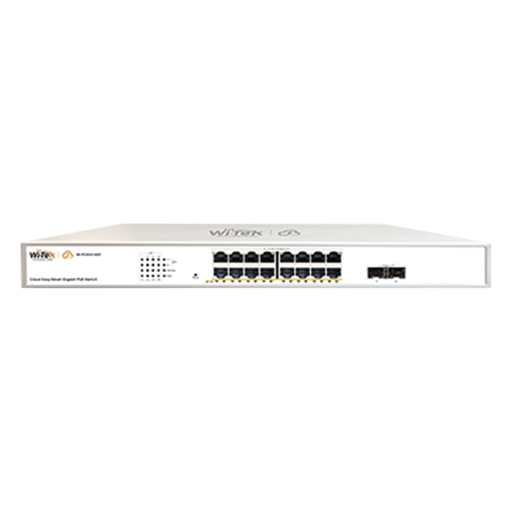 Switch Administrable 16 Puertos Gigabit PoE+ 240W 2 SFP Cloud WI-TEK WI-PCES318GF - Imagen 1