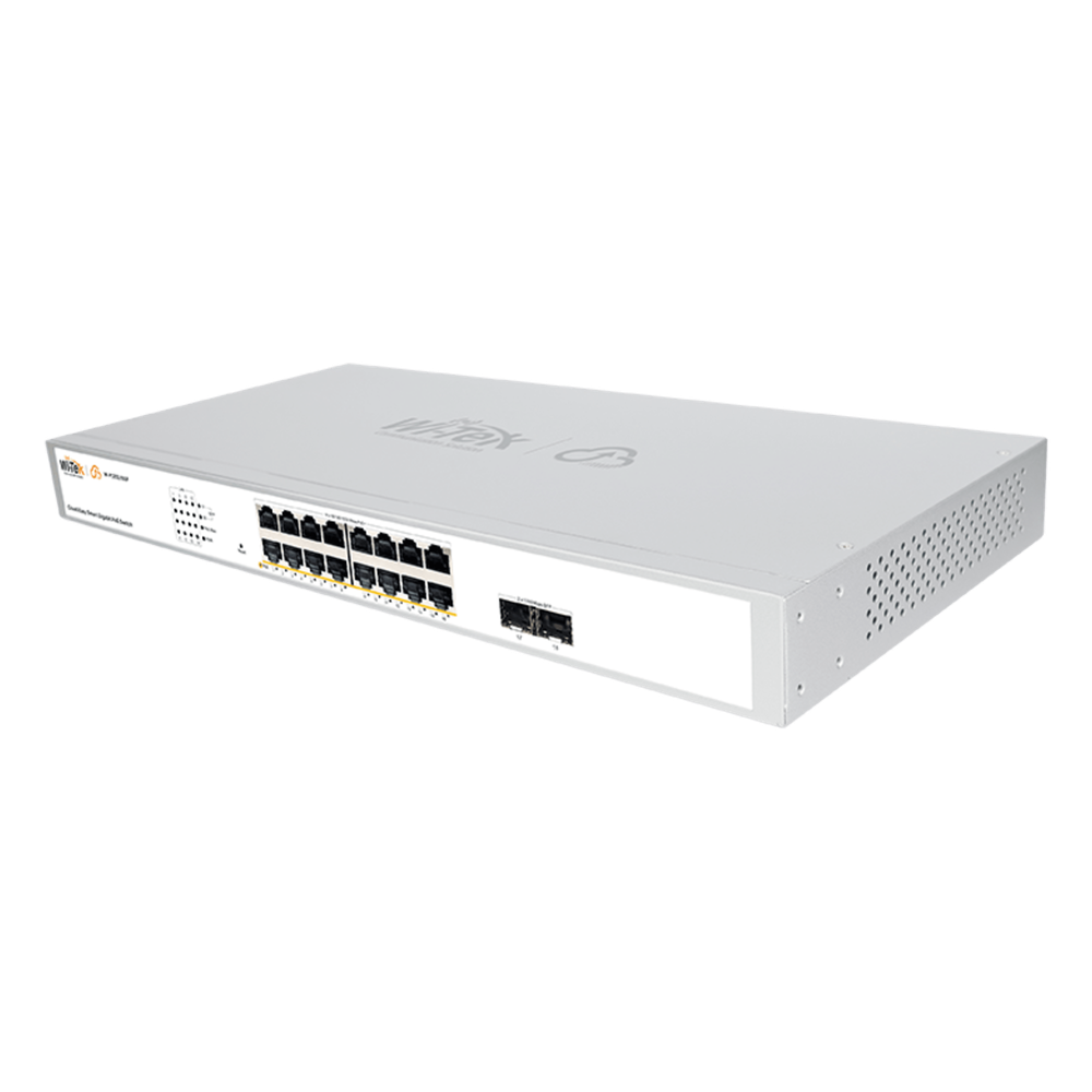 Switch Administrable 16 Puertos Gigabit PoE+ 240W 2 SFP Cloud WI-TEK WI-PCES318GF - Imagen 3