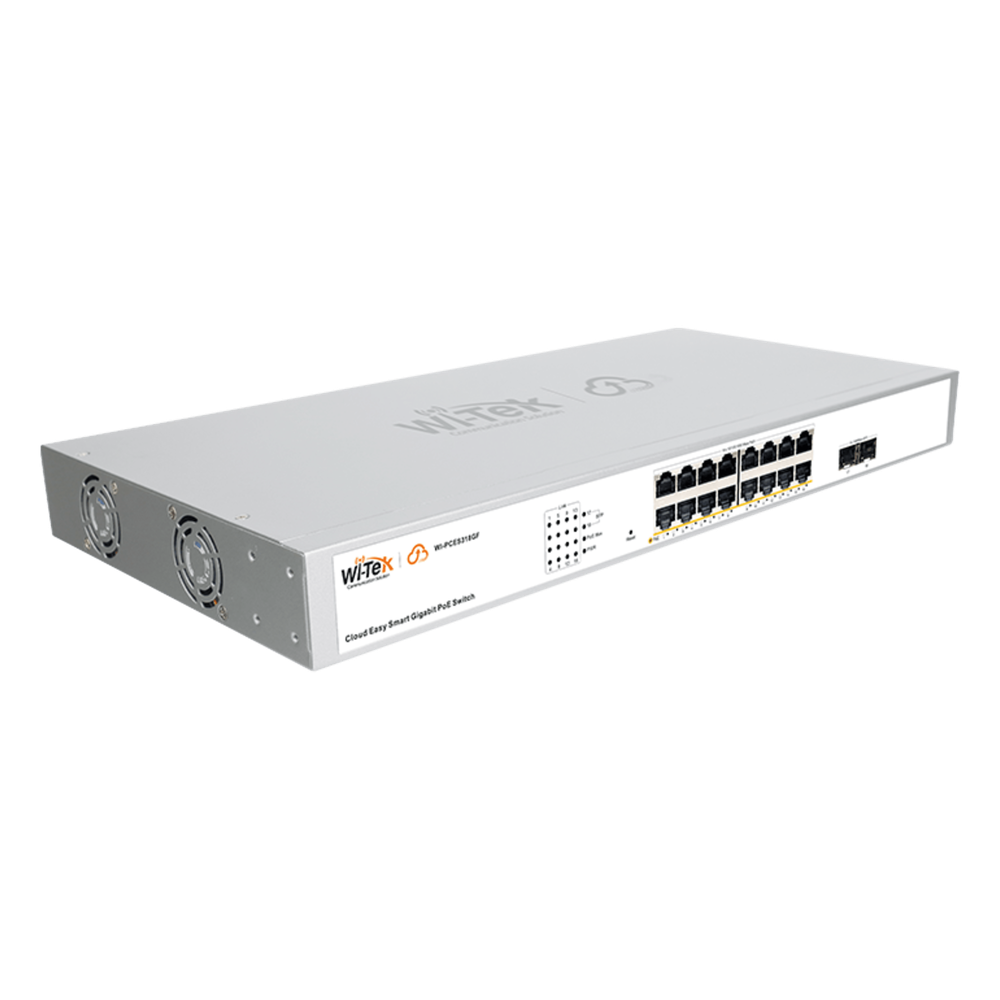 Switch Administrable 16 Puertos Gigabit PoE+ 240W 2 SFP Cloud WI-TEK WI-PCES318GF - Imagen 4