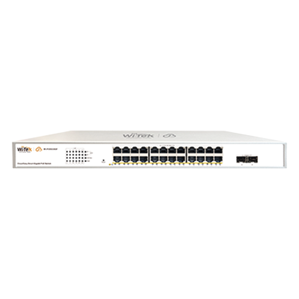 Switch Administrable 24 Puertos Gigabit PoE+ 370W 2 SFP Cloud WI-TEK WI-PCES326GF - Imagen 1