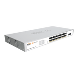 Switches PoEWI - TEKWI-PCES326GFSwitch Administrable 24 Puertos Gigabit PoE+ 370W 2 SFP Cloud WI - TEK WI - PCES326GF - SILYMX