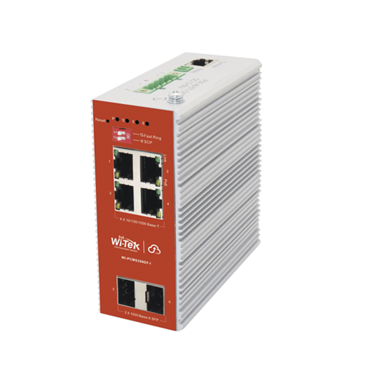 Switches PoEWI - TEKWI-PCMS306GF-ISwitch Industrial PoE 4 Puertos Gigabit 120W 2 SFP ERSP Cloud WI - TEK WI - PCMS306GF - I - SILYMX