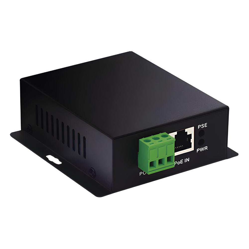 Convertidor PoE Industrial / Entrada 802.3 af/at / Salida PoE Pasivo 24V / Puertos RJ45 100/1000 Mbps / Alcance 100 m (328 ft) / Rango -10 a 70 °C WI-TEK - Imagen 1