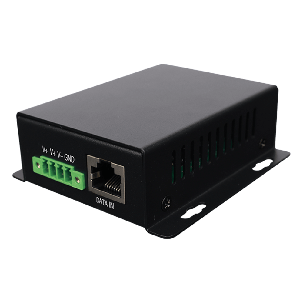 Inyector PoE Industrial / Entrada 9-42 Vcc / Salida 48V PoE 802.3af/at / Dual RJ45 10/100/1000 Mbps / Rango -20℃ a 70℃ WI-TEK - Imagen 1