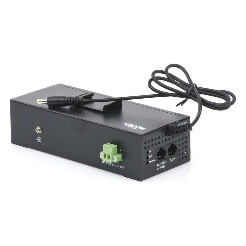 Inyector PoE industrial / Con UPS No-Break / Cuenta con 2 Puertos Gigabit (1 PoE 24/48V pasivo) / Salida DC 12V WI-TEK - Imagen 3