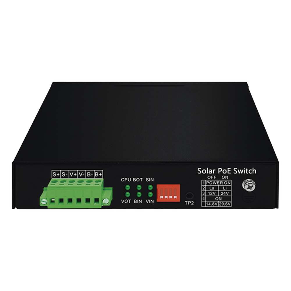 Controlador Solar de 15A con Switch PoE 1 Puertos Gigabit PoE 802.3 bt 2 Puertos PoE 802.3 af/at 2 Puertos PoE Pasivo 24/48 Vcc 1 Puerto SFP No administrable WI-PS306GF-UPS-15A WI-TEK - Imagen 3