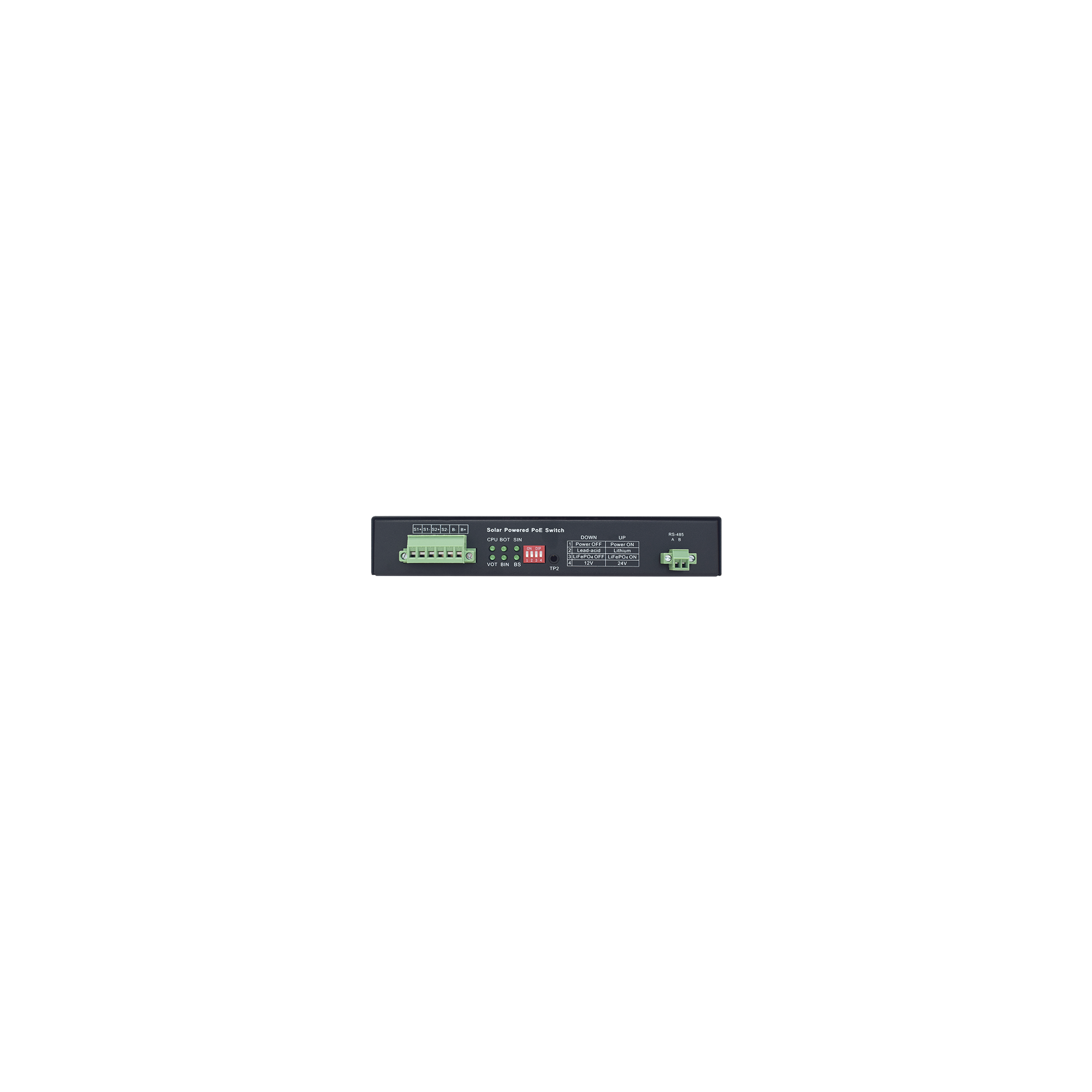 Controlador Solar de 15A con Switch PoE / 1 Puertos Gigabit PoE 802.3 bt / 2 Puertos PoE 802.3 af/at / 2 Puertos PoE Pasivo 24/48 Vcc / 1 Puerto SFP / No administrable WI-TEK - Imagen 2
