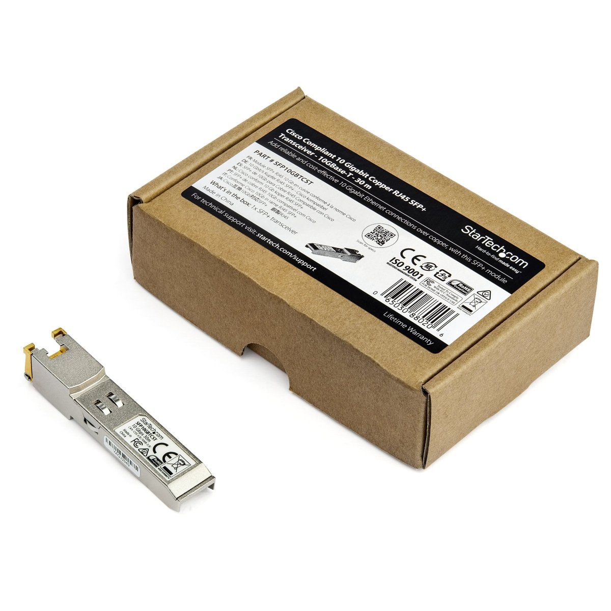 Módulo Transceptor Gbic Startech SFP+ 10GBASE-T 10.000 Mbit/s 30m Compatible con Cisco SFP10GBTCST - SILYMX