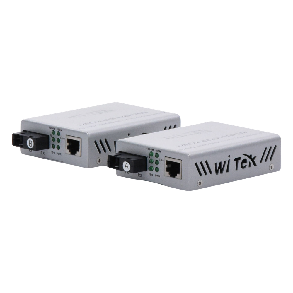 Convertidor de Medios / Alcance 20 km / 1 Puerto SC/UPC 1000 Mbps / 1 Puerto RJ45 1000 Mbps / Longitud de Onda Tx 1310nm Rx 1550nm / Par A y B WI-TEK - Imagen 6