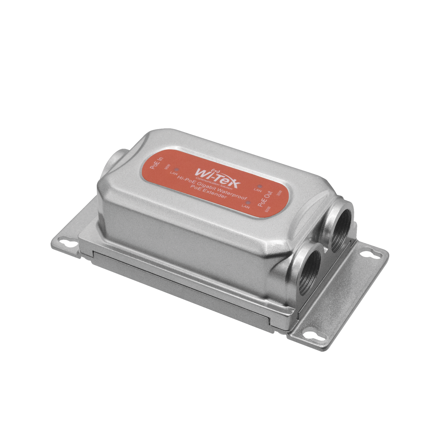 Extensor PoE para exterior / Entrada PoE de 90W y 2 salidas PoE de 60W y 30W / Protección IP68 / Ideal para Aplicaciones de CCTV WI-TEK - Imagen 1