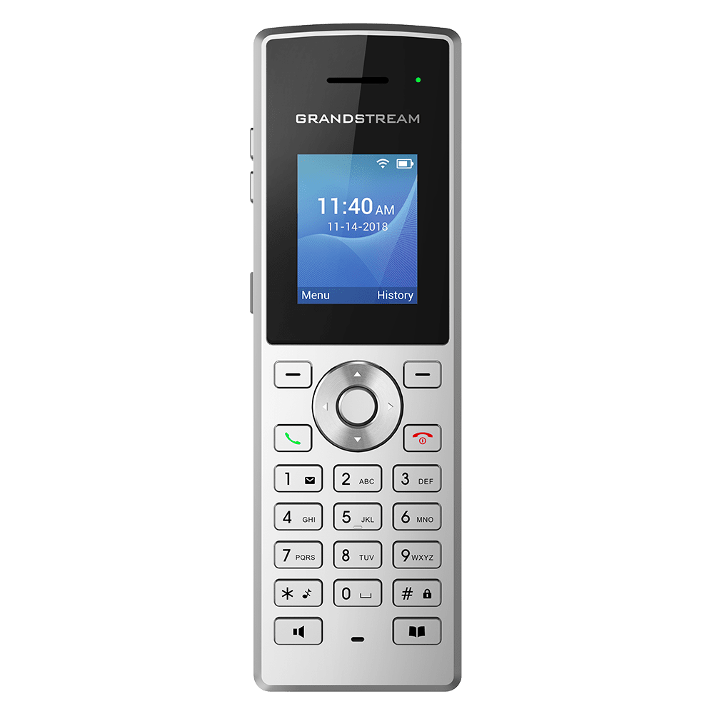 Teléfonos IPGRANDSTREAMWP810TELEFONO IP WIFI 2 CUENTAS SIP 2 LINEAS PANTALLA A COLOR BOTON PUSH TO TALK CONECTOR MICRO USB 3.5 MM PLATA WP810 - SILYMX