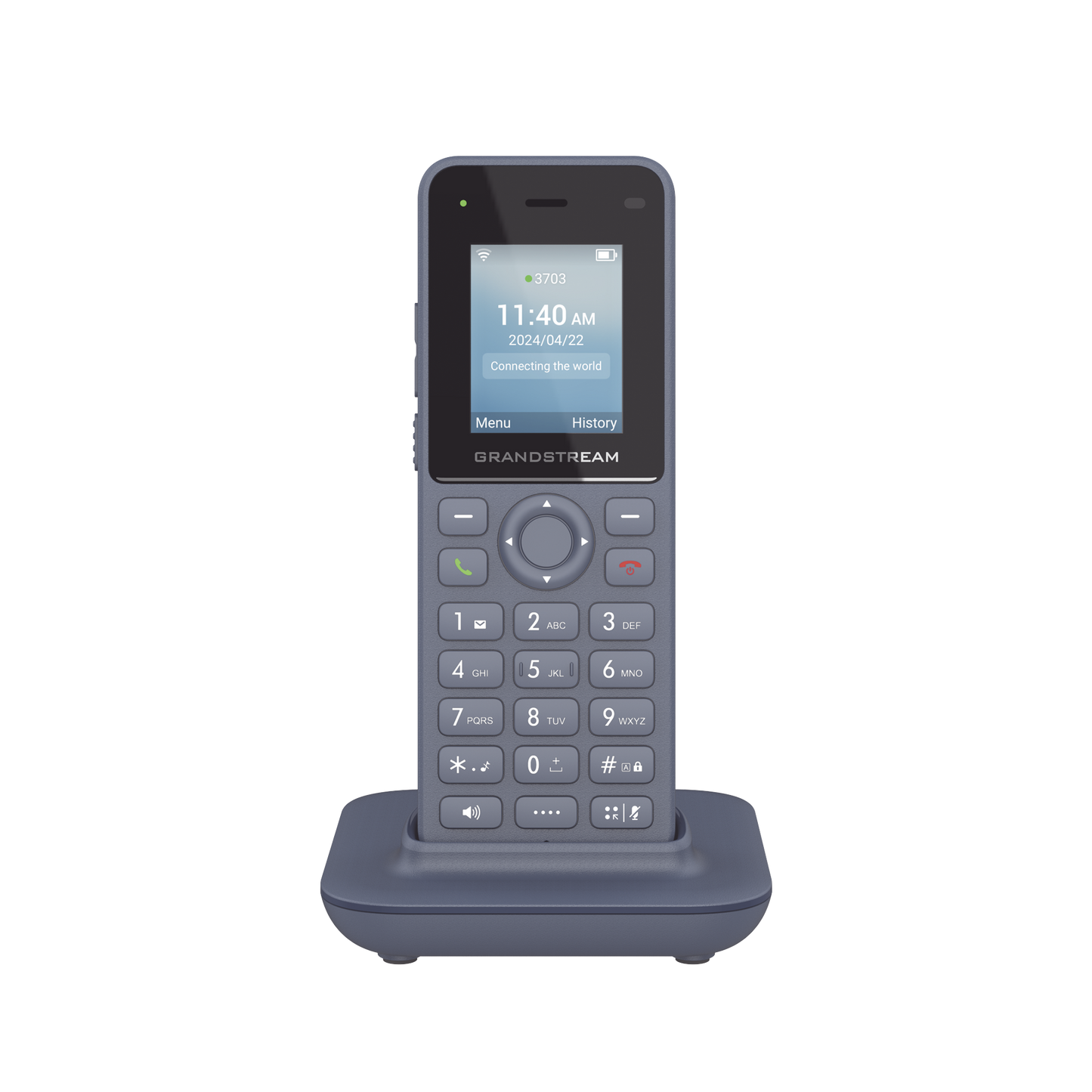 Teléfono IP inalámbrico Wi-Fi, portátil, 2 líneas, 2 cuentas SIP, Voz HD, Bluetooth, Puerto USB tipo C GRANDSTREAM - Imagen 1