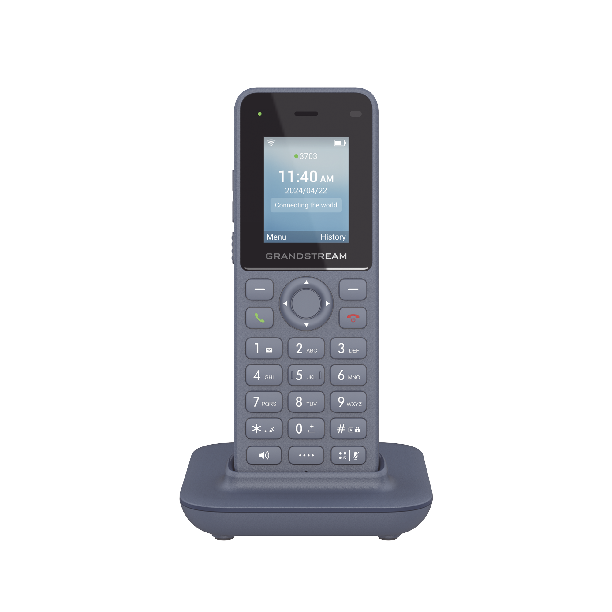 Teléfono IP inalámbrico Wi-Fi, portátil, 2 líneas, 2 cuentas SIP, Voz HD, Bluetooth, Puerto USB tipo C GRANDSTREAM - Imagen 1