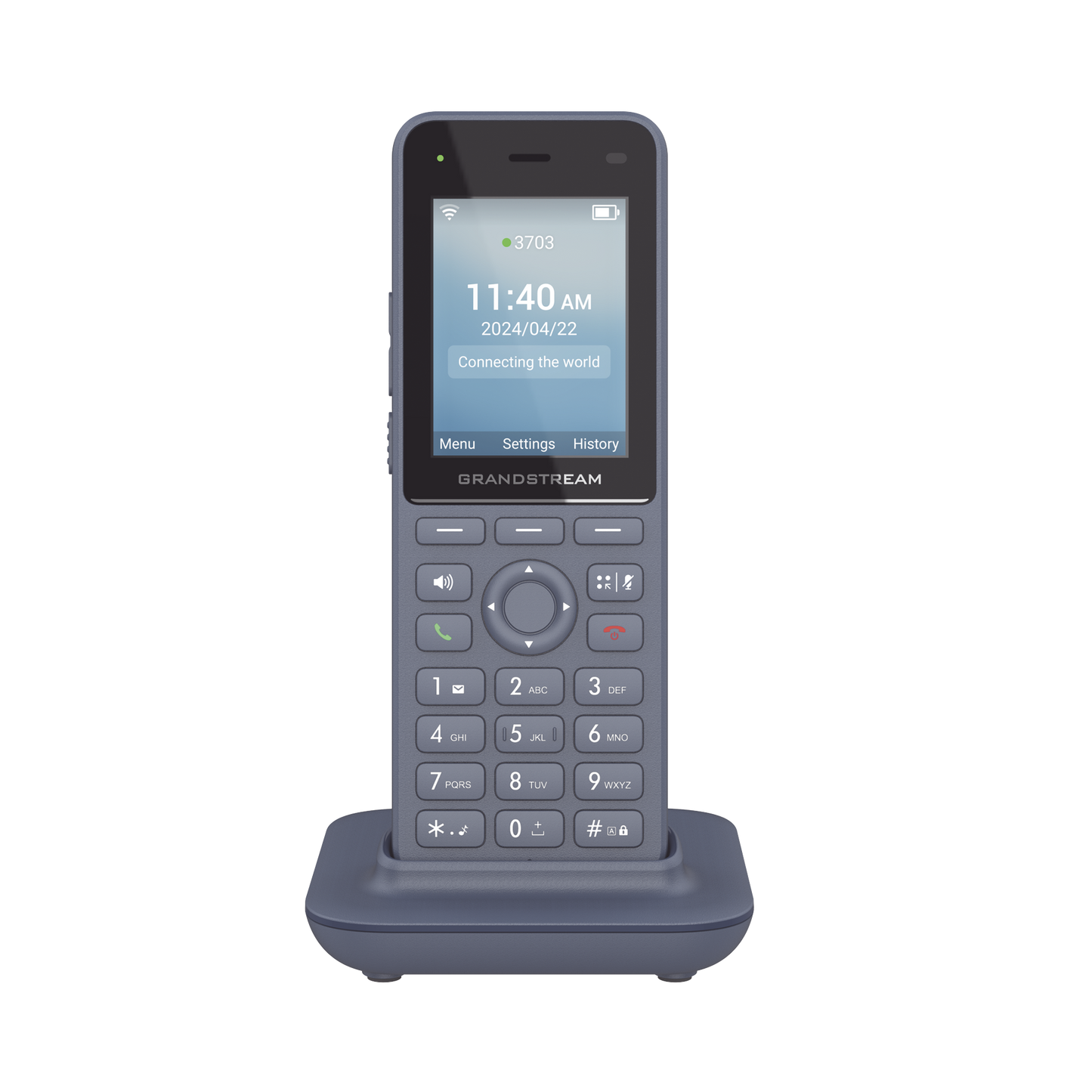 Teléfono IP inalámbrico Wi-Fi, Portátil, 3 cuentas SIP, 3 líneas, Voz HD, Bluetooth integrado, Puerto USB tipo C GRANDSTREAM - Imagen 1