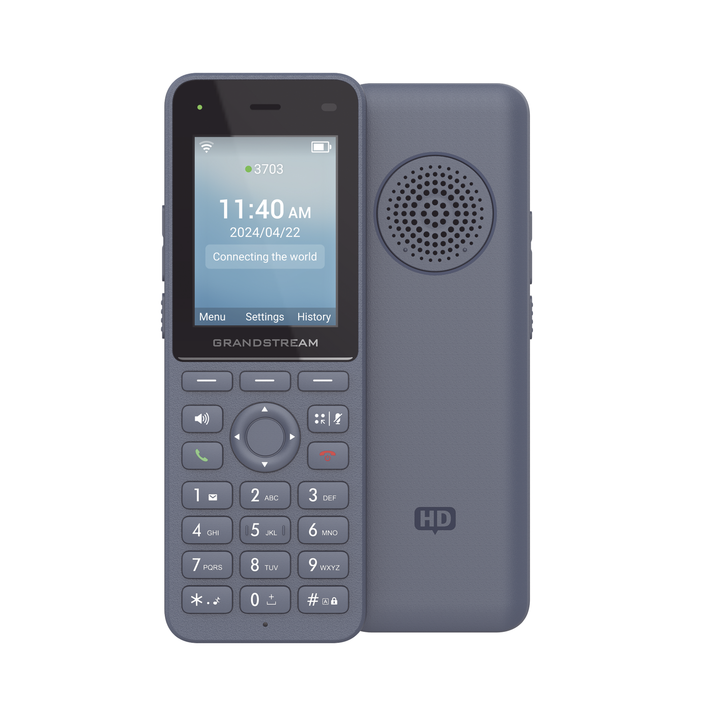 Teléfono IP inalámbrico Wi-Fi, Portátil, 3 cuentas SIP, 3 líneas, Voz HD, Bluetooth integrado, Puerto USB tipo C GRANDSTREAM - Imagen 2