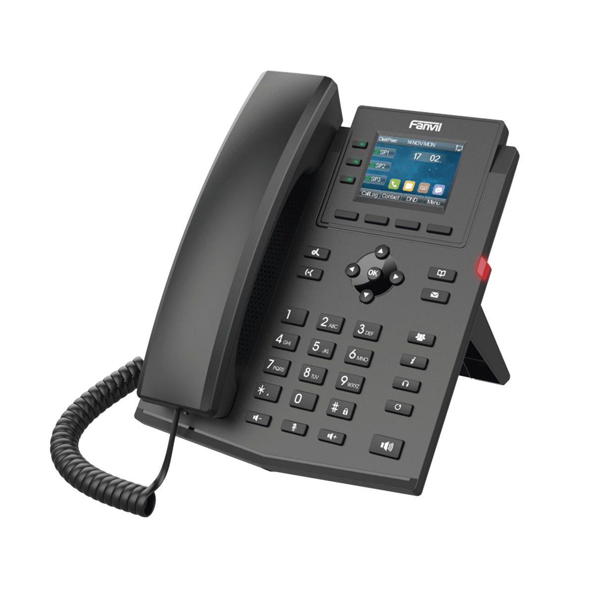 Teléfonos IPFANVILX303WTeléfono IP Wi - Fi 4 Líneas SIP Pantalla Color 2.4" Opus PoE Conferencia 3 Vías Fanvil X303W - SILYMX