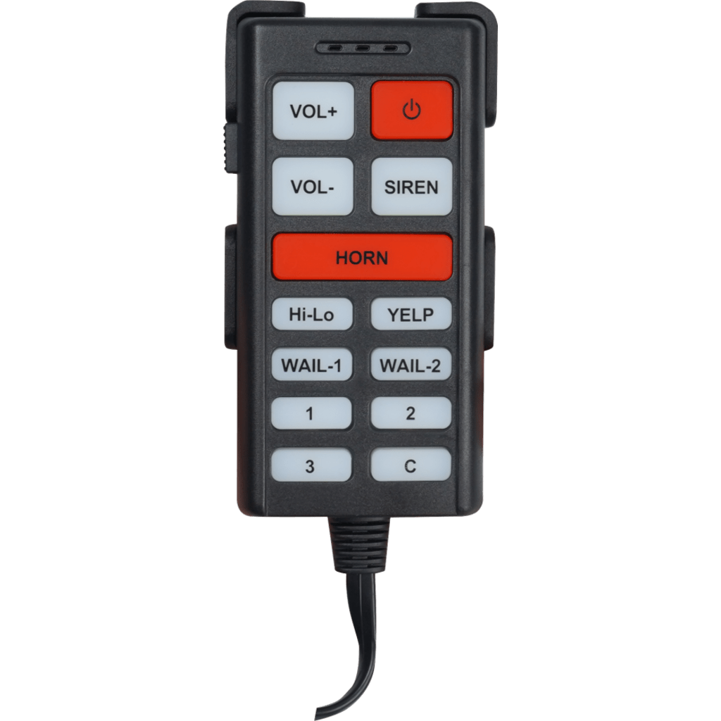 Controlador de Sirena Vehicular / 13 Botones / Ajuste de Volumen / Luces Auxiliares / Conexión Cableada / Montaje en Tablero EPCOM INDUSTRIAL SIGNALING - Imagen 1