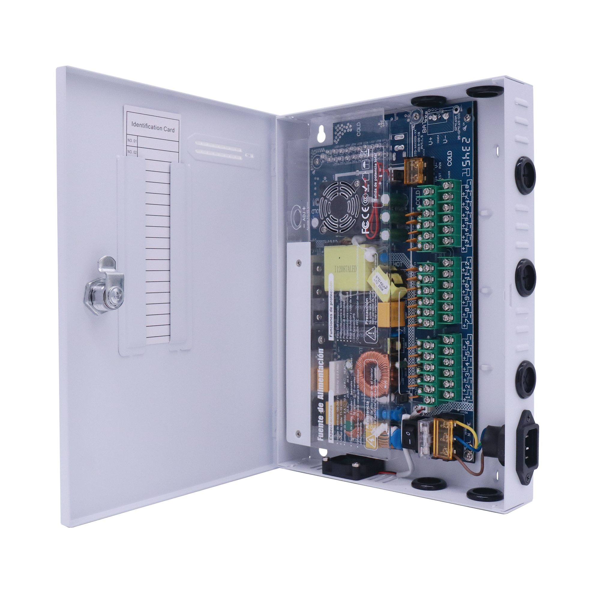 Fuente PREMIUM / 11-15 V / 18 canales / 20 A / Alta tecnología en seguridad / Doble ventilador / Hasta 1.8 Amperes por Salida / Filtro de ruido por canal / Diseño de alta gama. EPCOM POWERLINE - Imagen 1