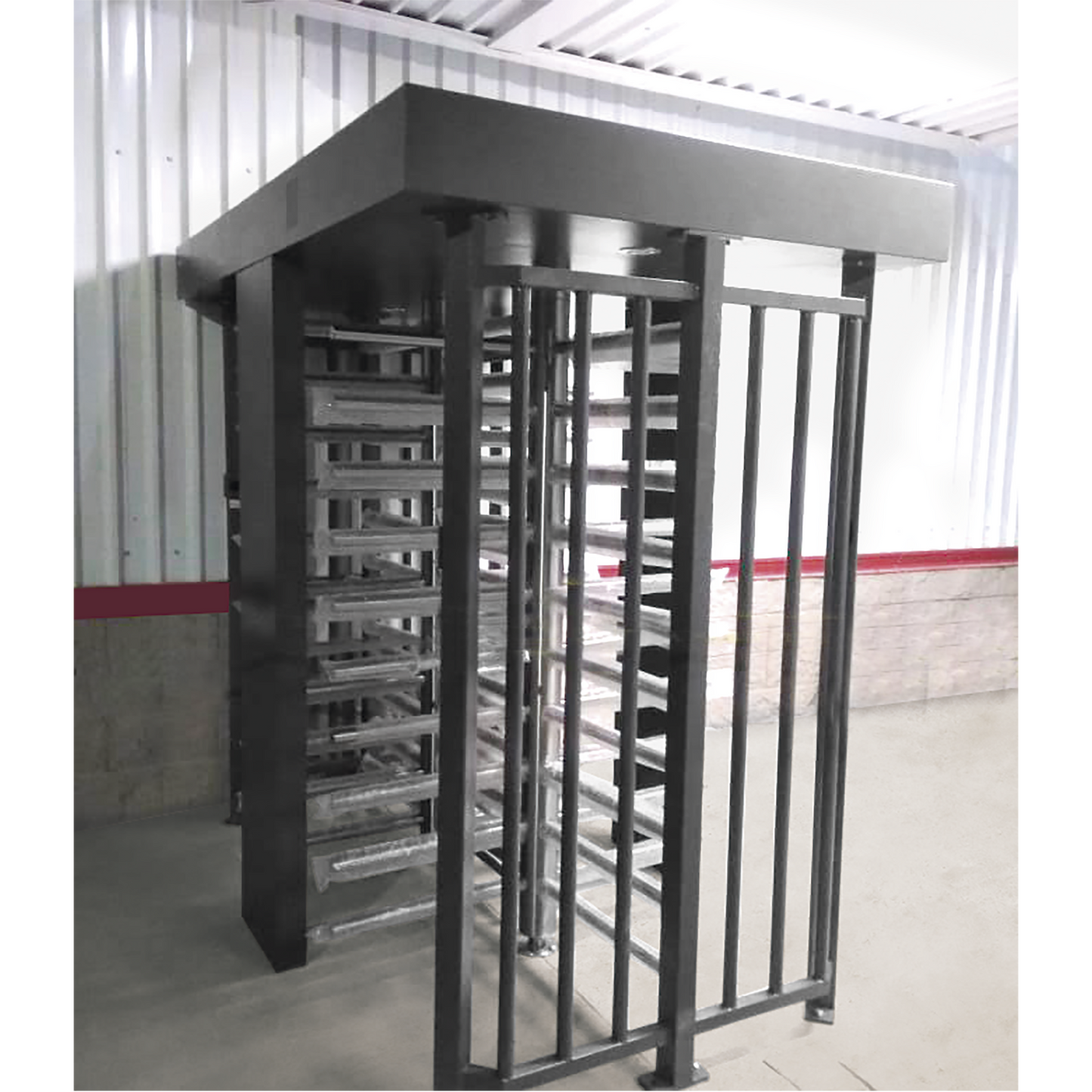 Torniquete Doble / Cuerpo Completo / Interior/Exterior / 100% Acero con Pintura Gris / EJE CENTRAL de Acero Inoxidable / Acabado de Lujo / Alto Tráfico ACCESSPRO - Imagen 4