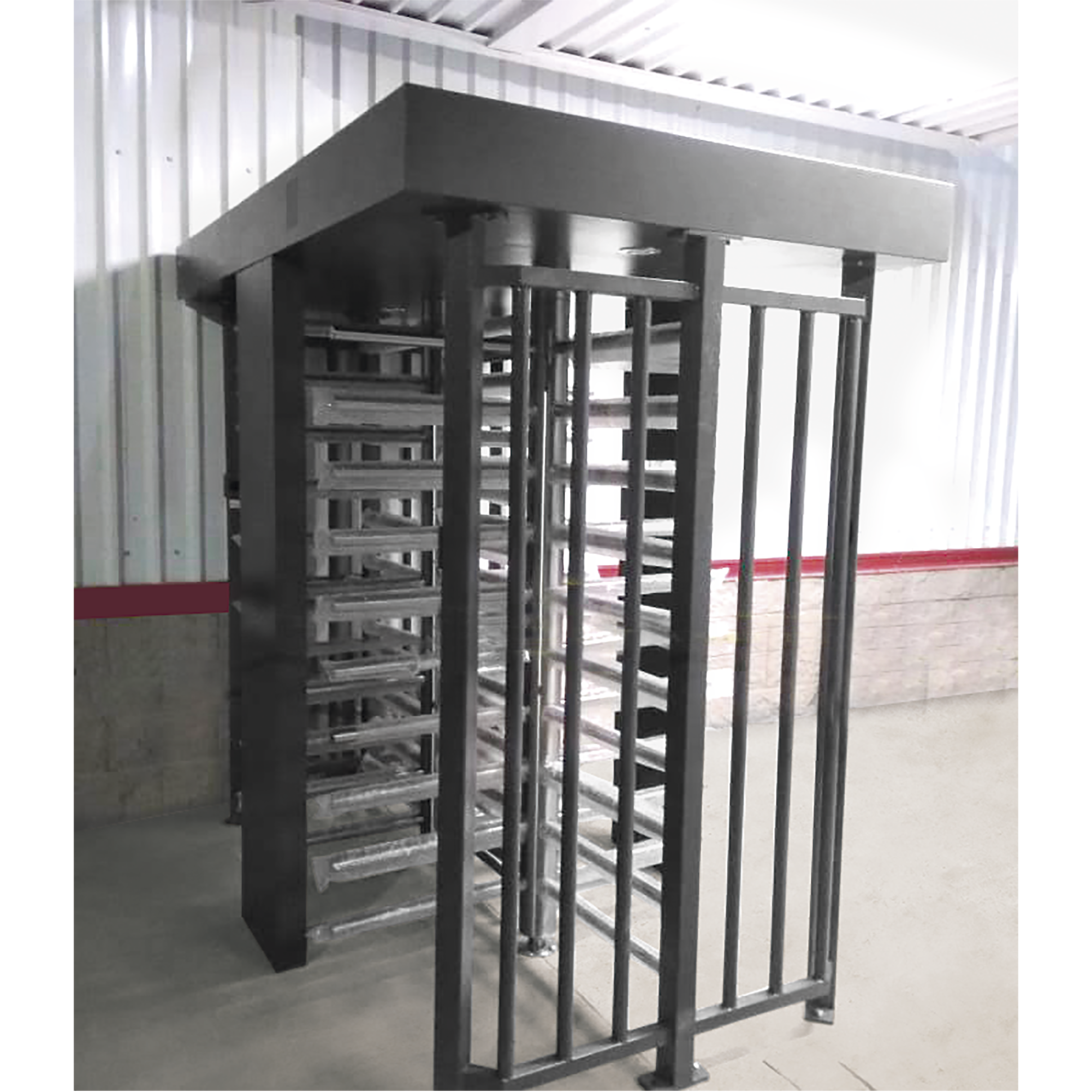 Torniquete Doble / Cuerpo Completo / Interior/Exterior / 100% Acero con Pintura Gris / EJE CENTRAL de Acero Inoxidable / Acabado de Lujo / Alto Tráfico ACCESSPRO - Imagen 4