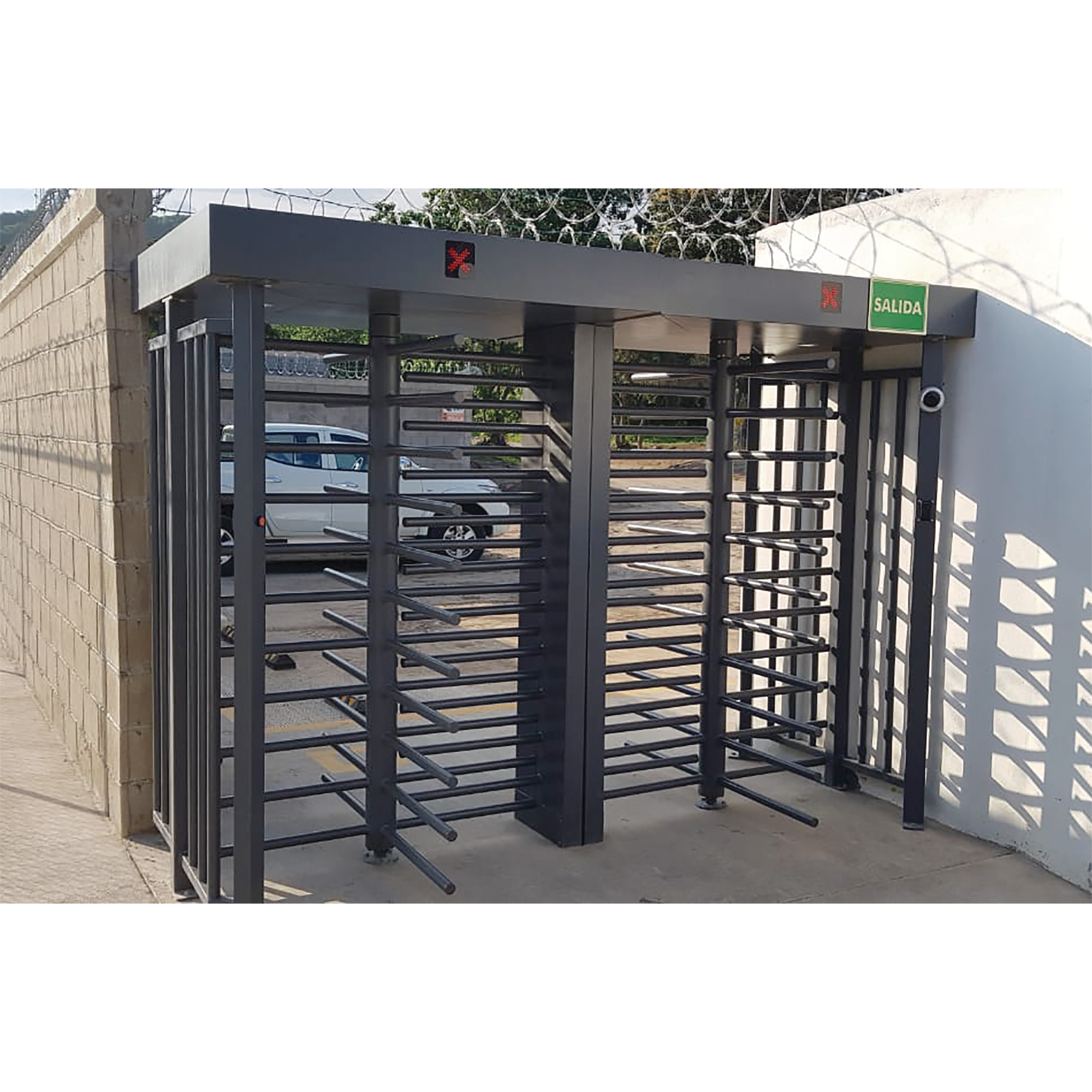 Torniquete Doble / Cuerpo Completo / Interior/Exterior / 100% Acero con Pintura Gris / EJE CENTRAL de Acero Inoxidable / Acabado de Lujo / Alto Tráfico ACCESSPRO - Imagen 6