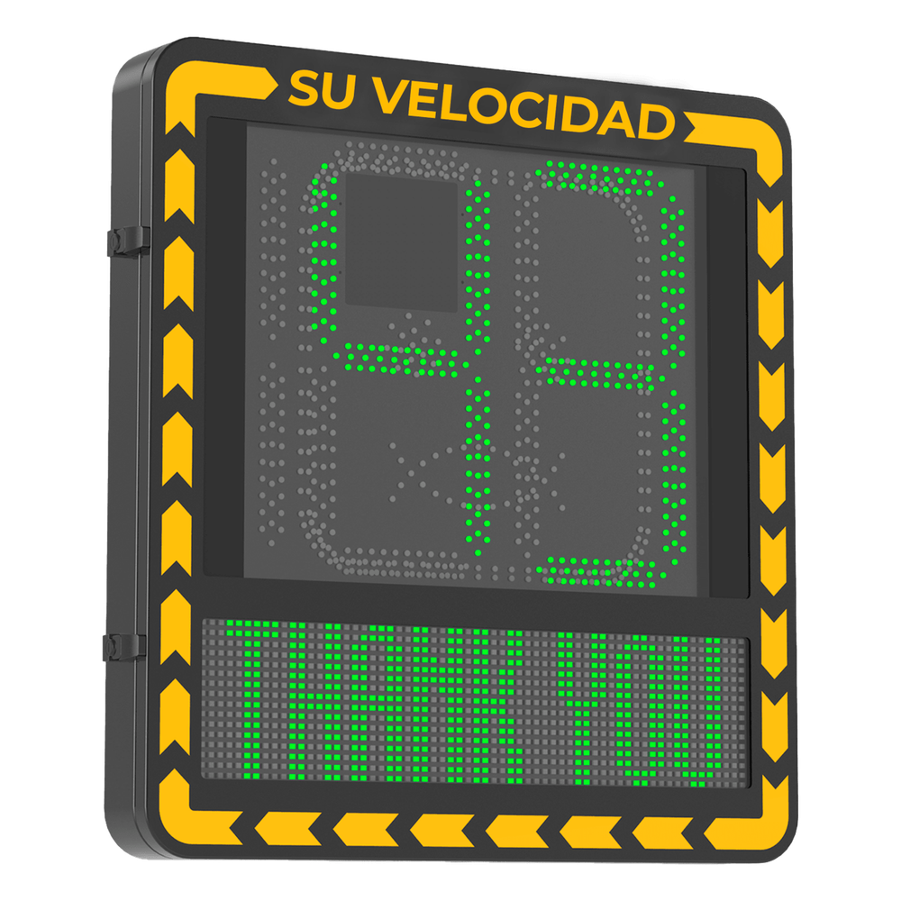 Display LED para Control de Velocidad / Alcance Visual 100 m (328 ft) / Indicación por Código de Colores / IP66 / Wi-Fi y Ethernet / Radar Compatible HIKVISION - Imagen 2
