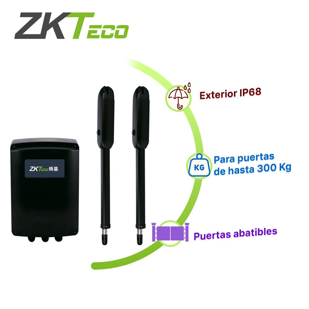 AutomatizaciónZKTECOZKSW400DCBrazo Motorizado Puerta Batiente 380kg 3m Control Acceso DC ZKTeco ZKSW400DC - SILYMX