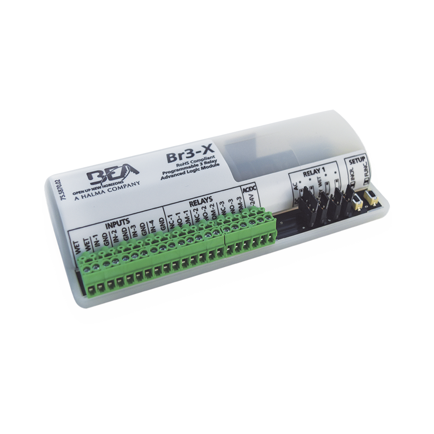 MODULO PROGRAMABLE CON 3 SALIDAS DE RELEVADOR / 5 ENTRADAS / 13 FUNCIONES LÓGICAS PROGRAMABLES - SILYMX