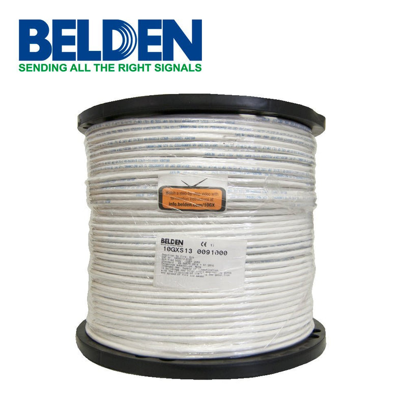 Bobina de Cable Utp Cat6a Forro Pvc Blanco Cmr Riser 4 Pares 625 Mhz Calibre 23 Awg 100% Cobre Uso Interior 305 Metros - SILYMX
