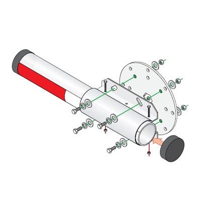 Kit de Instalación Para Brazos de Aluminio Doorking / Compatible con Barreras 1601 y 1603 - SILYMX