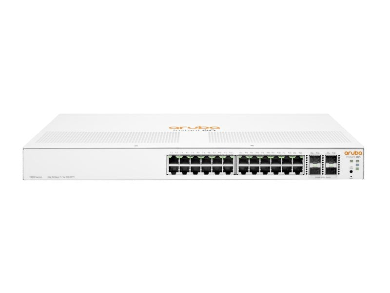 Switch Aruba Gigabit Ethernet Instant On 1930, 24 Puertos 10/100/1000Mbps + 4 Puertos SFP+, 128Gbit/s, 16.000 Entradas - Gestionado - SILYMX