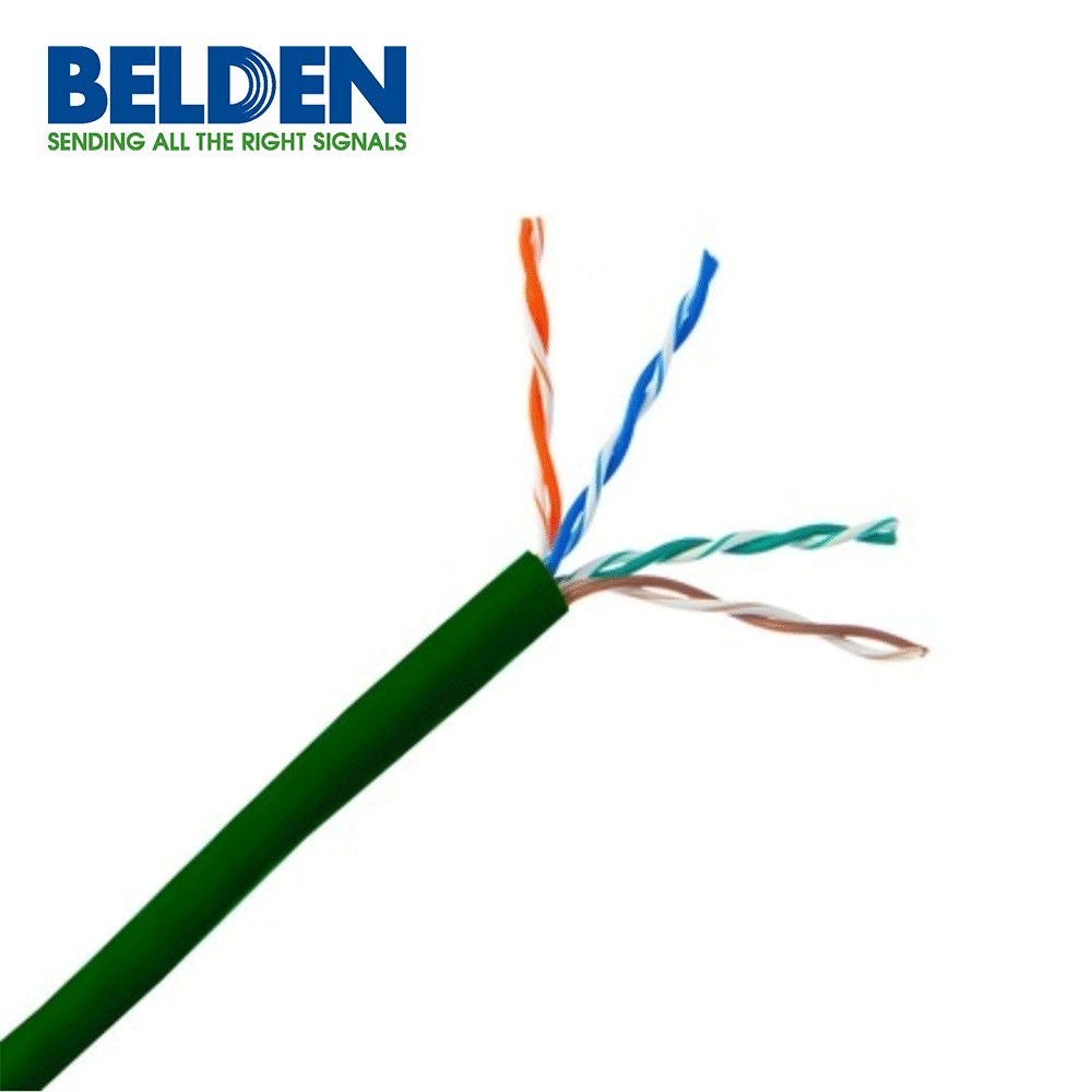 Bobina de Cable Belden Cat6+ UTP 305 Metros Verde 2412 0051000