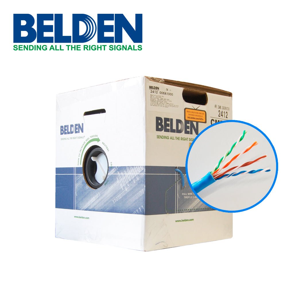 Bobina de Cable Belden Cat6+ UTP 305 Metros Azul 2412 0061000 - SILYMX
