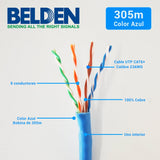 Bobina de Cable Belden Cat6+ UTP 305 Metros Azul 2412 0061000 - SILYMX