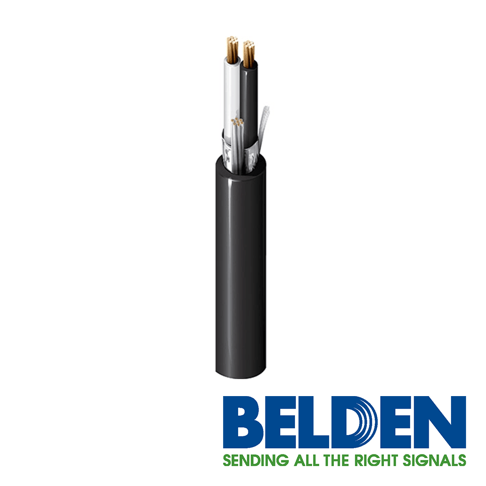 Bobina de Cable Belden 2x18 AWG Blindado Negro 305 Metros 31P1801 0101000 - SILYMX
