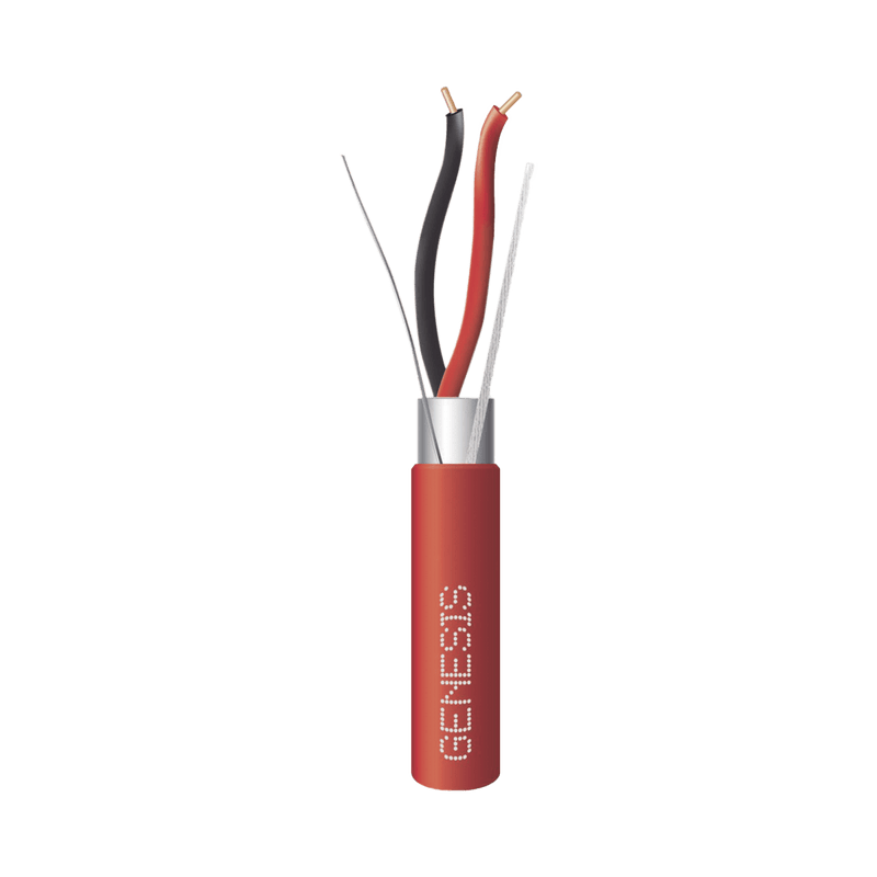 Bobina de de Alambre GENESIS 2x14 AWG BLINDADO Tipo FPLR Color Rojo 152 Metros Para Sistemas de Detección de Incendio y Evacuación 44085004 - SILYMX