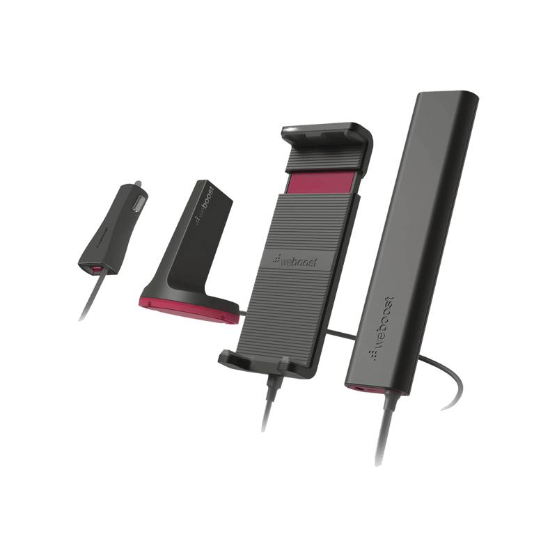 Kit Amplificador de señal celular 4G LTE, 3G y VOZ. Especial para vehículos donde el conductor o copiloto requiere la mayor concentración de señal. Soporta un usuario y múltiples operadores. - SILYMX