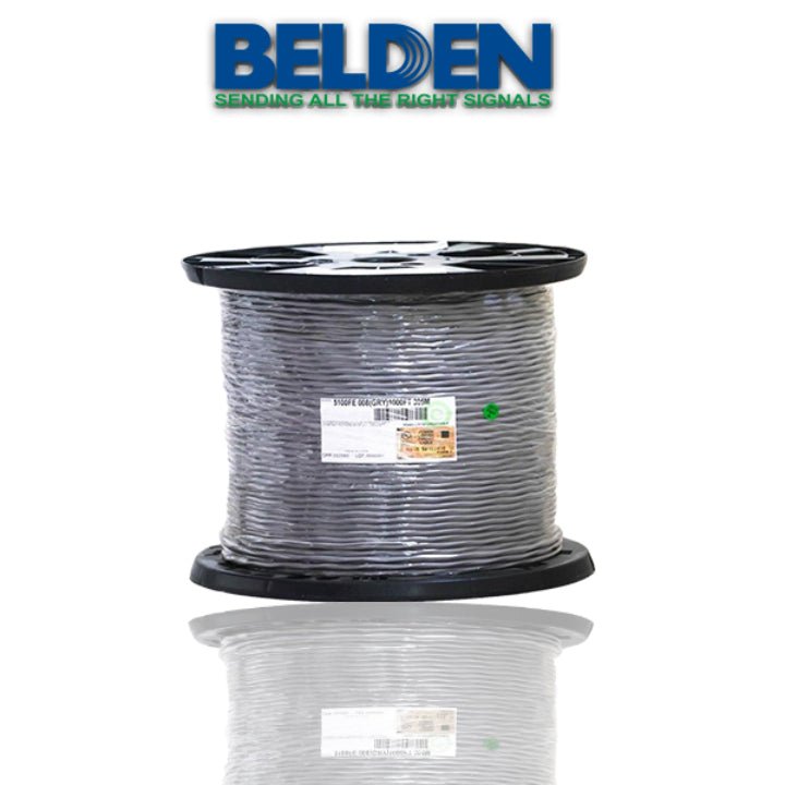 Bobina de Cable Belden 2x14 Blindado de Señal 305 Metros Gris 305m 5100FE 0081000 - SILYMX