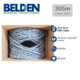 Bobina de Cable Belden 2x14 Blindado de Señal 305 Metros Gris 305m 5100FE 0081000 - SILYMX