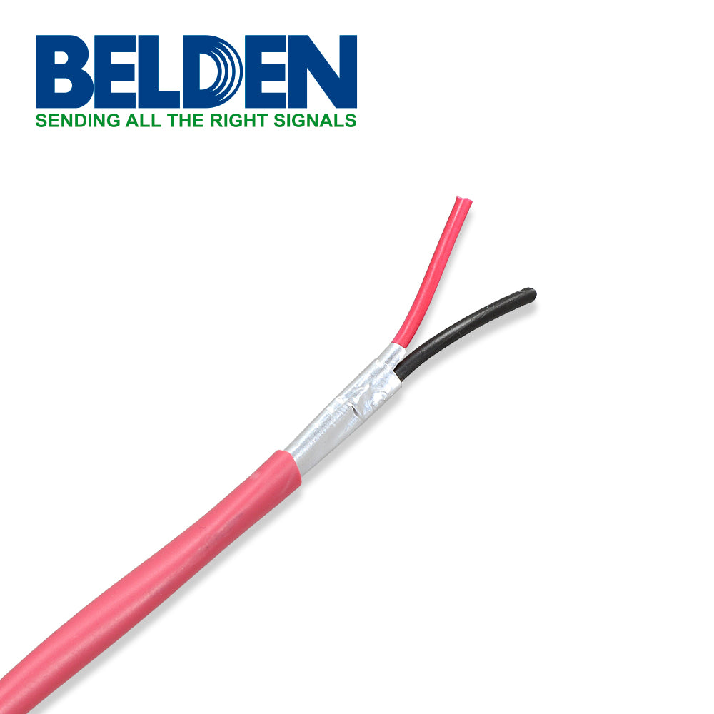 Bobina de Cable Belden 2x16 AWG para Alarma Contra Incendios CMR RISER-FPLR 305 Metros Rojo 5220FL 002A1000