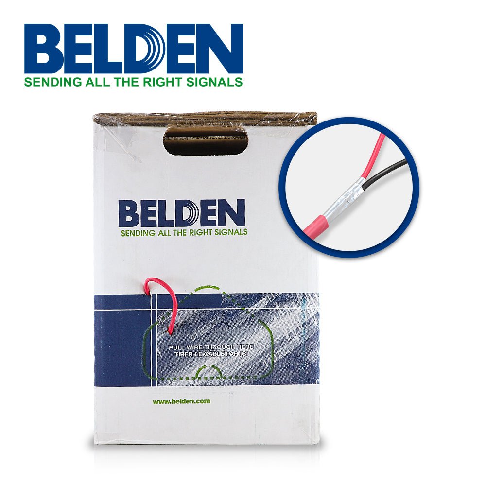 Bobina de Alambre Belden 2x16 AWG Blindado para Alarma Contra Incendios CMR RISER-FPLR 305 Metros Rojo 5220FL 002A1000 - SILYMX