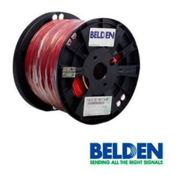 Bobina de alambre para alarma contra incendio Belden 2x16 AWG color rojo 305 Metros 5220UL 0021000 - SILYMX