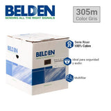 Bobina de Cable Belden 2x18 AWG Gris 305 Metros Gris 5300UE - SILYMX