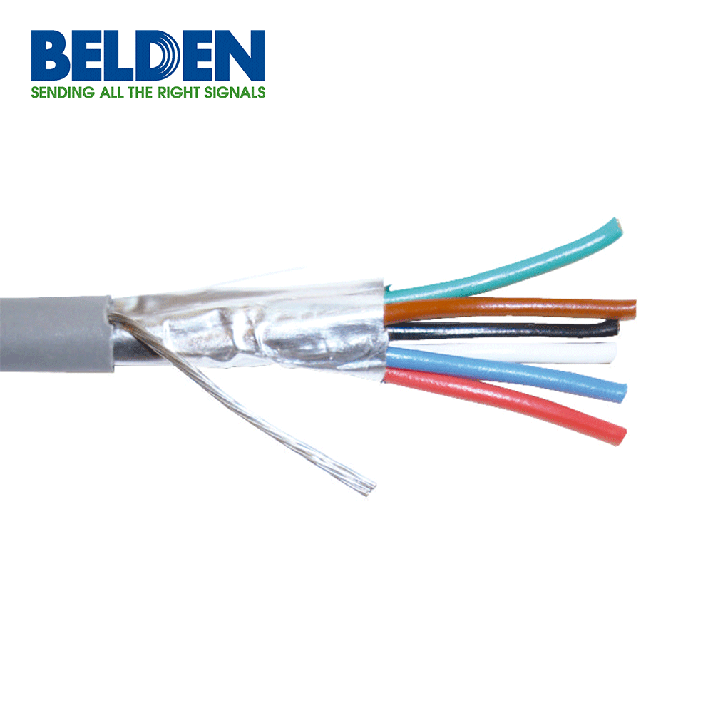 Bobina de Cable Belden 6x18 AWG Blindado de Audio 305 Metros Gris 5304FE 0081000 - SILYMX