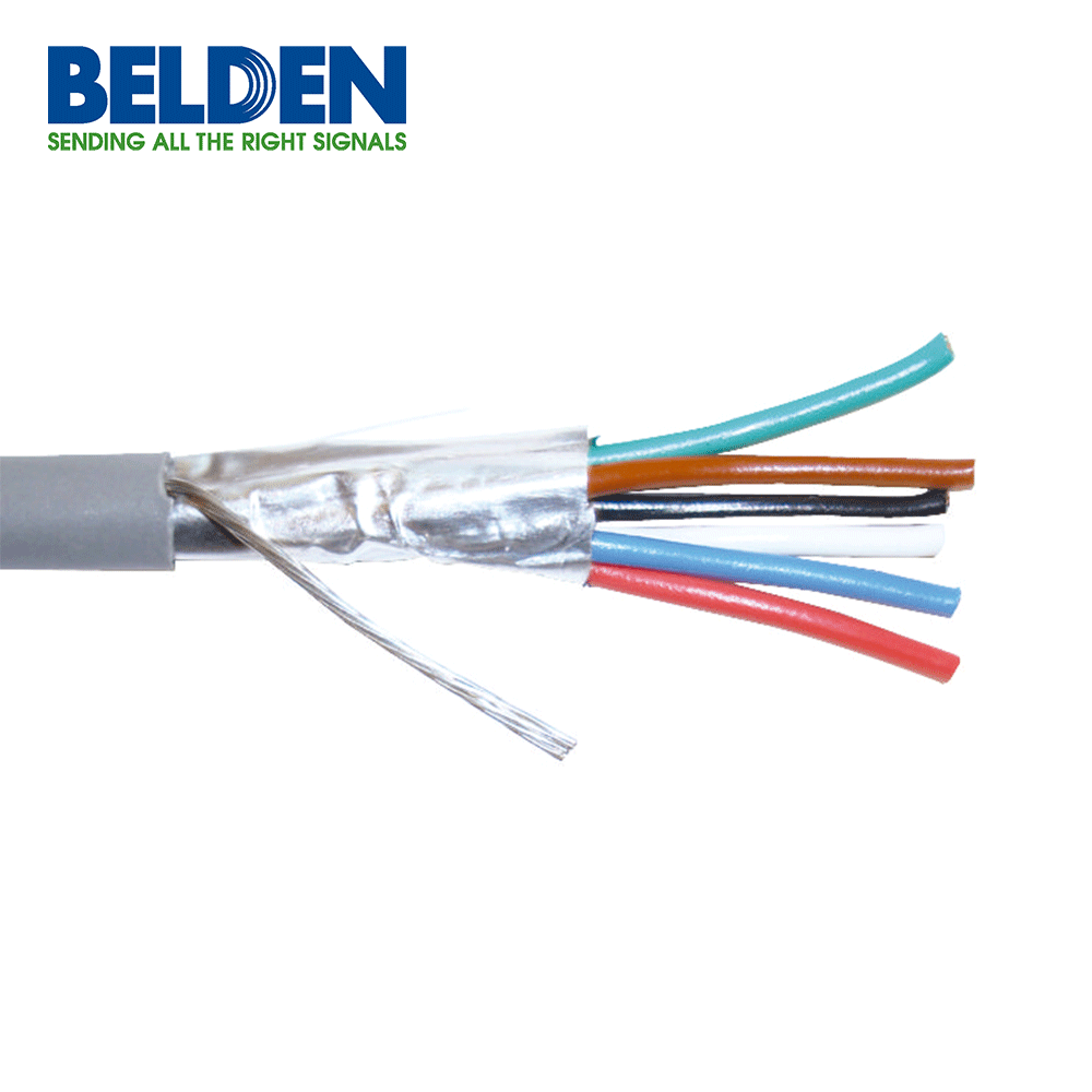 Bobina de Cable Belden 6x18 AWG Blindado de Audio 305 Metros Gris 5304FE 0081000