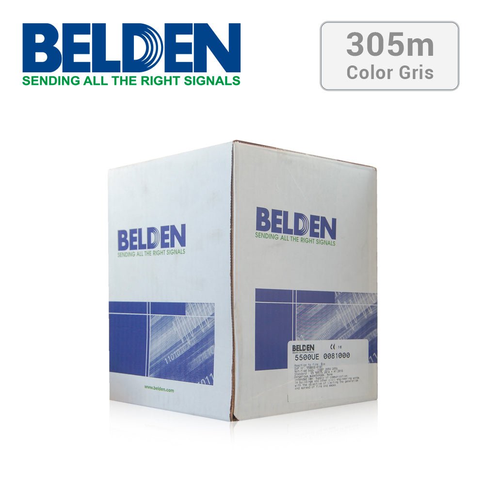 Bobina de Cable Belden 2x22 AWG CMR 305 Metros Gris - SILYMX