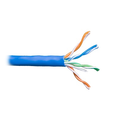 Bobina de cable de 305 metros, UTP Cat5e,de color azul, UL, CM, probado a 350 Mhz, para aplicaciones de CCTV/Redes de datos/IP megapixel / control RS485