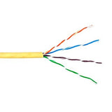 Bobina de cable de 305 metros, UTP Cat6 Riser, de color Amarillo, UL, CMR, probado a 350 Mhz, para aplicaciones de CCTV / redes de datos/ IP megapixel / control rs485 - SILYMX